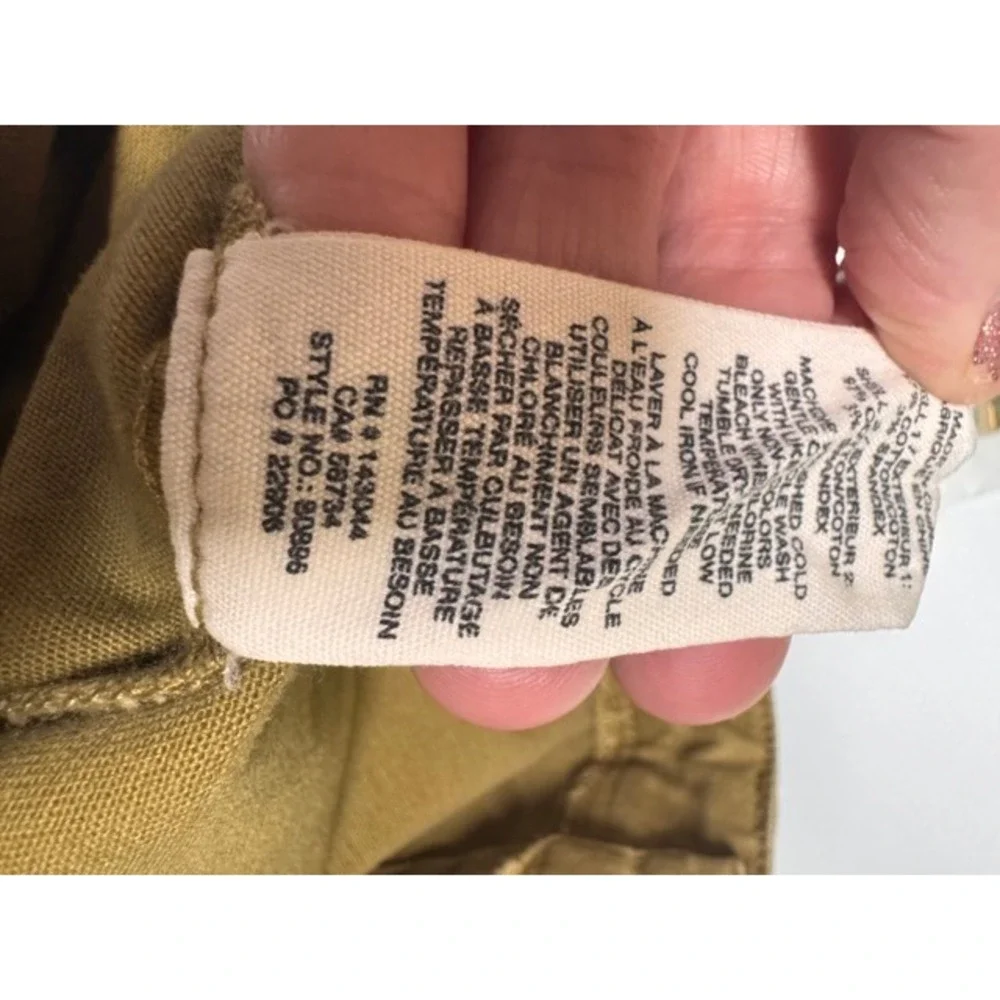 Avec Les Filles Anthropologie Womens Tan Patchwork Cropped Cargo Pants XS Boho